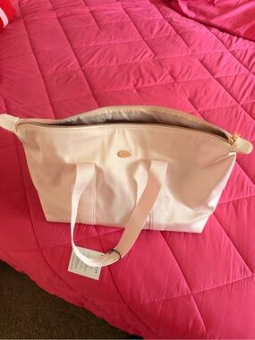 Authentic Coach Nylon Diaper Tote Bag Beige/Cream Large Travel Baby Bag NWT